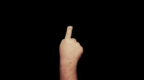 Right Hand Drag to Right 1 finger Touchscreen Gesture with MATTE Stock Footage 8911887
