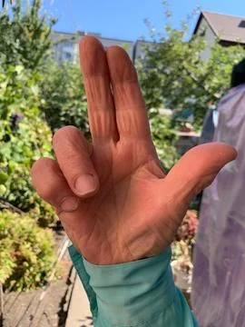 Right Hand Making L, Finger-Gun Gesture Stock Photos