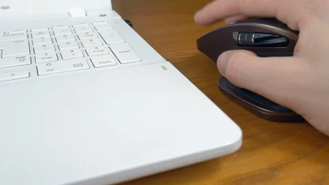 Right hand that move a modern mouse Stock Footage 87330214