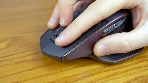 Right hand that move a modern mouse Stock Footage 87330448