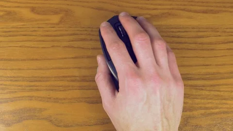 Right hand that move a modern mouse Stock Footage 87330567