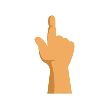 Right hand pointing finger up cursor user interface Stock Illustration