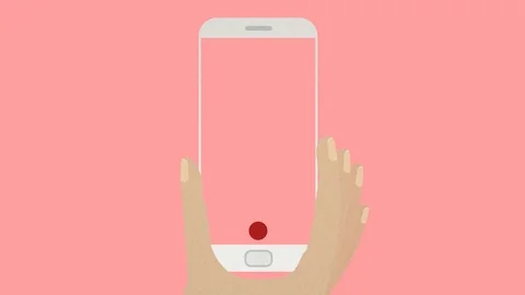 Right Hand Raises Recording Phone with Transparent Background Stock Footage 87959953