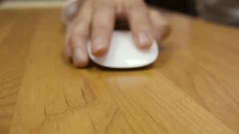 Right hand scrolling and clicking away on a mouse. Stock Footage 79237742