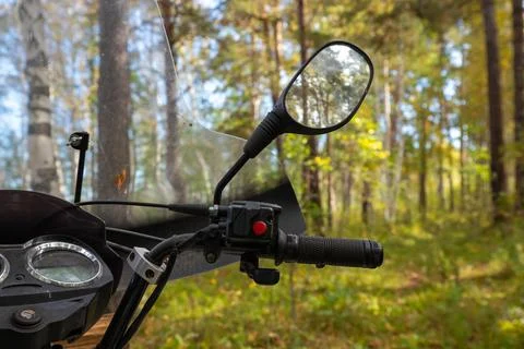 Right handlebar, throttle handle, ATV windshield, steering wheel and rear view Photos