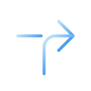 Right horizontal alignment sign flat gradient two-color ui icon Stock-Illustration