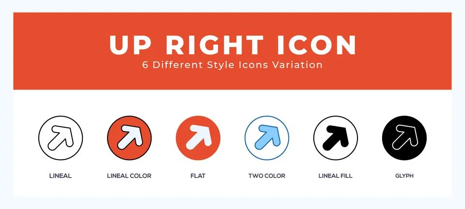 Up right icon vector design illustration in trendy style Stock Illustration