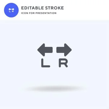 Right icon vector, filled flat sign, solid pictogram isolated on white, logo  Stockillustratie