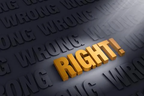 Right! Stock Illustration