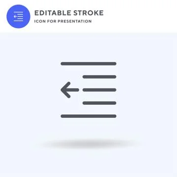 Right Indent icon vector, filled flat sign, solid pictogram isolated on white 库存插图