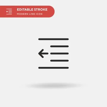 Right Indent Simple vector icon. Illustration symbol design template for web  Stock Illustration