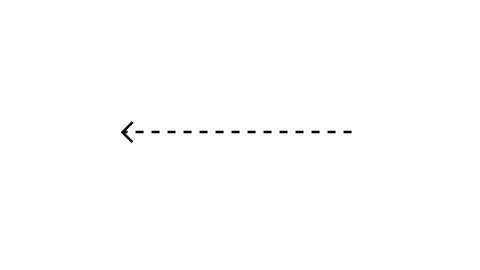Right to left arrow direction with dotted line animation Video stock 321609806