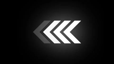 Right to Left Arrows Blinking in a Loop animation. Animation Arrows Sign 4k.. Stock Footage 322966722