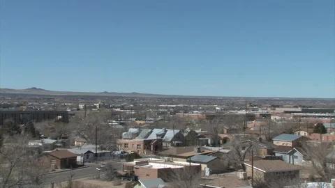 Right To Left Pan Across Abq Downtown Stock Footage 88261232