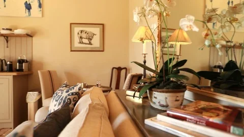 Right To Left Pan Of Barn Conversion Cottage Video stock 120770147