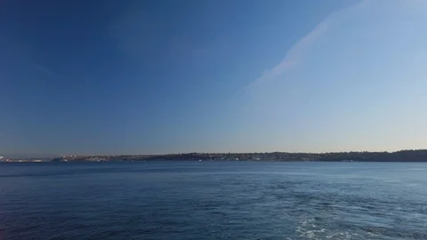 Right to left pan of Commencment Bay, Puget Sound Stock Footage 118491684