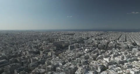 Right to Left Panoramic Drone Flight Over Athens, Greece Stock-Footage 344005244