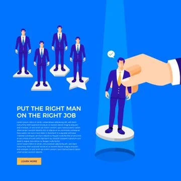 Right Man for Job Stock Illustration