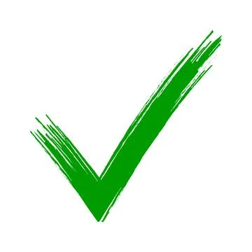 Right mark green, correct green icon, tick, vote, checkmark for message soc.. Illustrazione stock