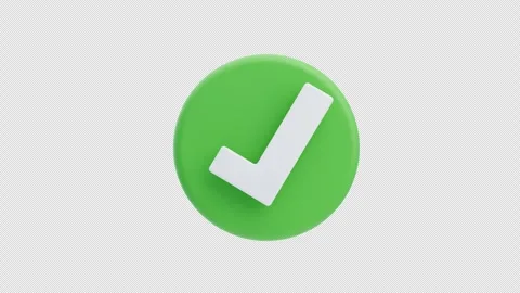 Right Mark icon 3d animation Stock Footage 316947701
