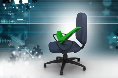 Right mark sitting comfortable computer chair 스톡 일러스트