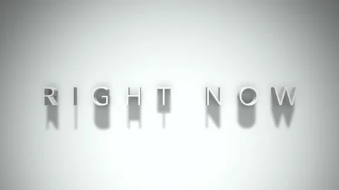right now 3D title animation with shadow... | Stock Video | Pond5