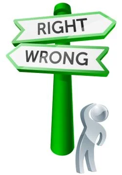 Right or wrong concept Stock Illustration