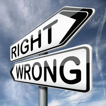 Right or wrong Stock Illustration