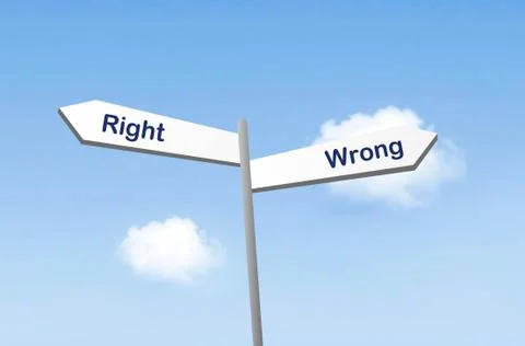 Right or wrong Illustrazione stock
