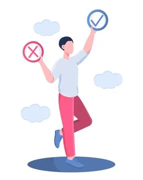 Right or wrong Stock Illustration