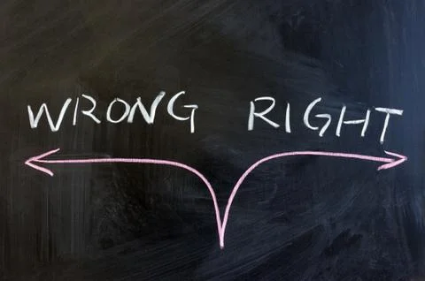 Right or wrong Stock Photos