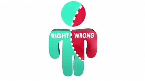 Right Or Wrong Truth False Honesty Lies ... | Stock Video | Pond5