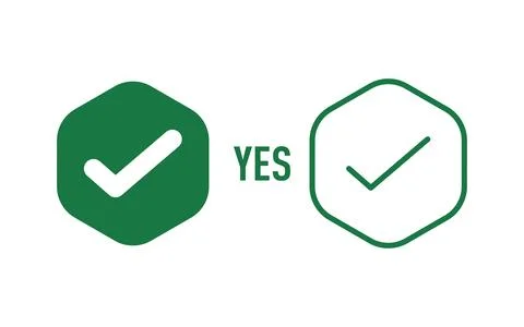 Right or Yes sign vector illustration Stock Illustration