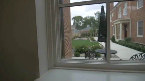 Right Pan of Bottom of Window Frame Stock-Footage 100899388
