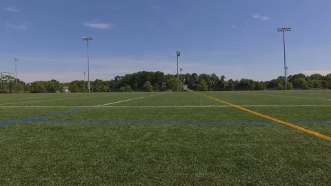 Right Pan of Empty Soccer Field Stock Footage 82045463