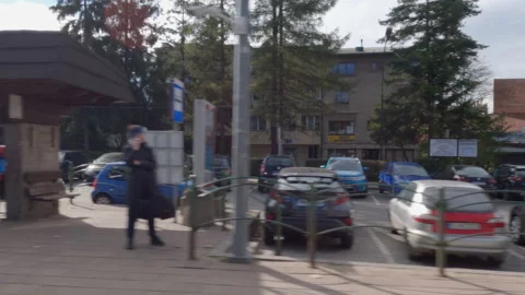 RIGHT - Passenger side driving plate - Zakopane, Poland. Polandzakopane0002 Stock Footage 163281838