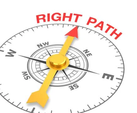 Right path Stock Illustration