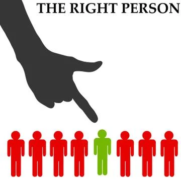 Right person Stock Illustration