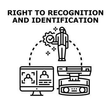 Right to personal recognition and digital identification Stock Illustration