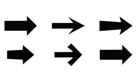 Right Pointer Arrow Set Stock Illustration