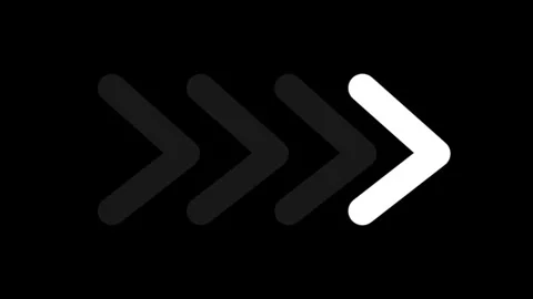 Right Pointing Arrows Loading loop Animation on black background. Stock Footage 332855717