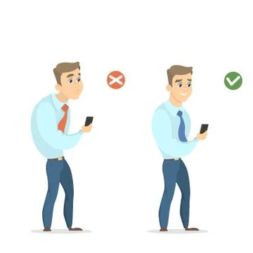 The right pose. Stock Illustration