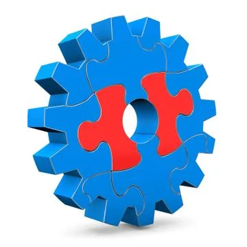 Right puzzle of gear Stock Illustration