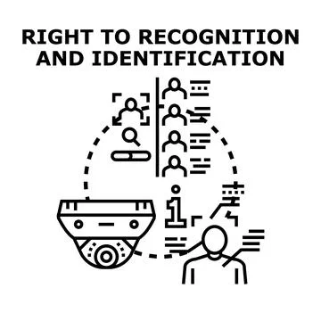Right to recognition and identification concept vector Stock Illustration