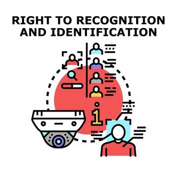 Right to recognition and identification concept vector Stock Illustration