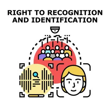 Right to recognition and identification concept illustration Stock Illustration
