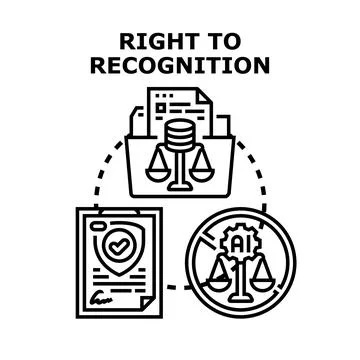 Right to recognition of human intellectual property concept Stock Illustration