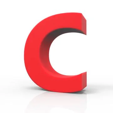 Right red letter C Stock Illustration