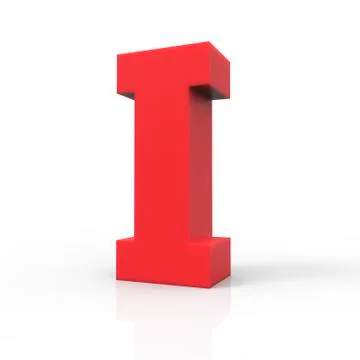 Right red letter I Stock Illustration
