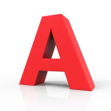 Right red letter A Stock Illustration